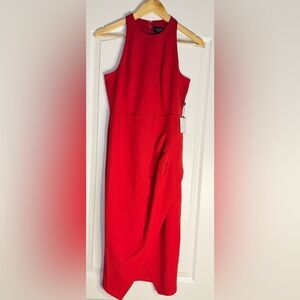 Laundry By Shelli Segal Red Midi Dress, Size 4